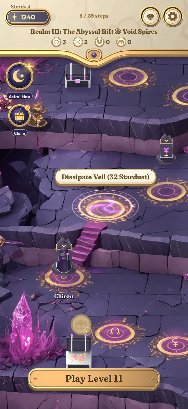 The Journey: a path of levels through the realms of Sidera